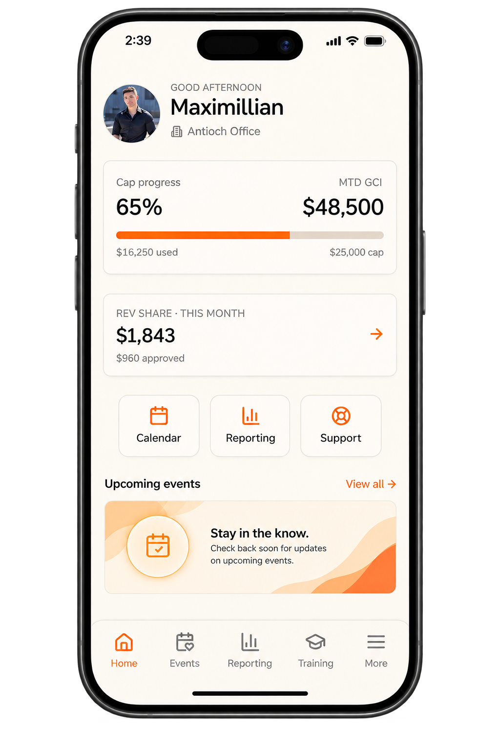Capped mobile app